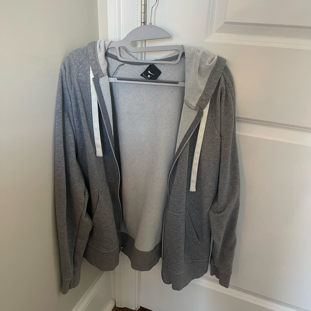 Nike Gray Zip-Up Sweater